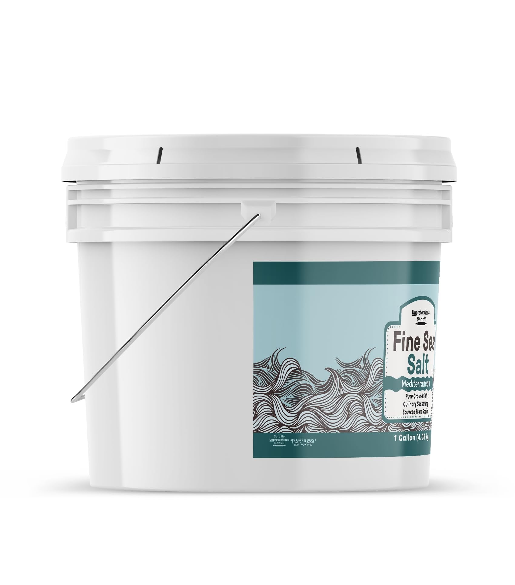 Unpretentious Fine Sea Salt 1 Gallon, Pure Evaporated Mediterranean Sea Salt