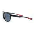 thumbnail image 3 of Mens Traditional 90s Classic Rectangle Sport Plastic Aerodynamic Sunglasses Black Red - Black, 3 of 4
