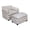 Beige, variant on CQSXDA Boucle Single Accent Chair with Ottoman Thick Armrests and Deep Cushions 55.32 x 39.76 Inches for Living Room or Bedroom, Grey