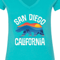 thumbnail image 4 of Inktastic San Diego California Bear Sunset Women's V-Neck T-Shirt, 4 of 5