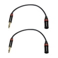 thumbnail image 3 of Cable Pro-Audio Rannsgeer 1/4 TS a XLR macho de 30 cm, paquete de 2, 3 of 3