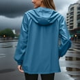 thumbnail image 4 of Rain Jacket Women Sevevn Women's Lightweight Hooded Raincoat Waterproof Packable Active Outdoor Rain Jacket (3XL-5XL), 4 of 6