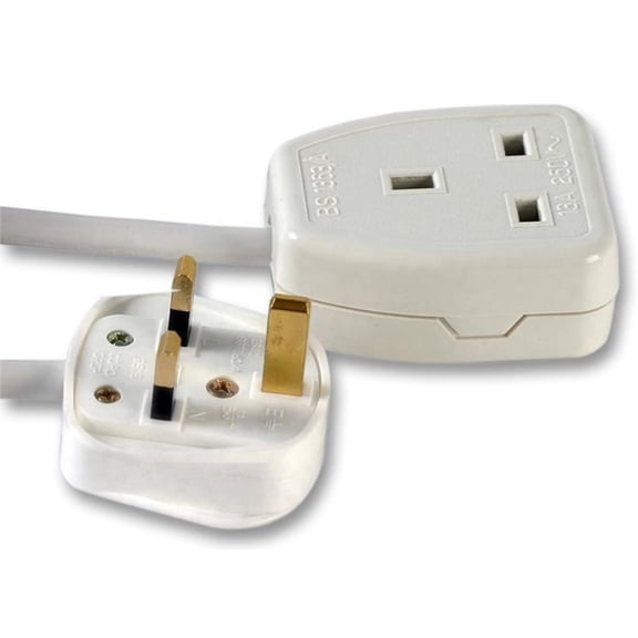 PRO ELEC - 1 Gang Extension Lead, White, 5m