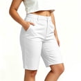 thumbnail image 6 of hlysgo Womens Golf Shorts UPF 50+ Hiking Shorts Lightweight Outdoor Stretchy Athletic Shorts with Pockets White,L, 6 of 6