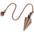 thumbnail image 1 of Bronze Metal Copper Spiritual Point Pendulum for Divination Healing Dowsing Wicca Balancing Pointed Cone Pendant Pendulum, 1 of 4