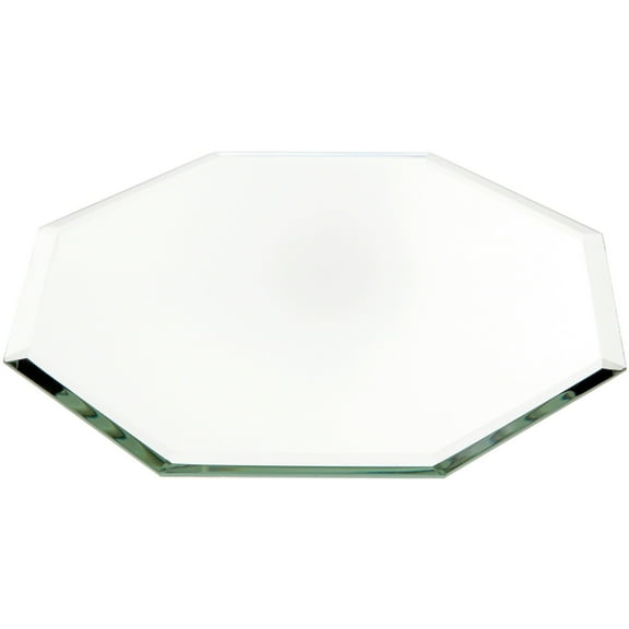 Plymor 6" Octagon, 3mm Thick Beveled Glass Mirror, Pack of 24