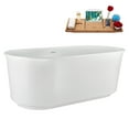 thumbnail image 3 of 59" Streamline N4520BNK Soaking Freestanding Tub and Tray With Internal Drain in Brushed Nickel, 3 of 11