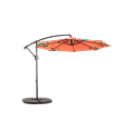thumbnail image 2 of 10ft Offset Hanging Market Patio Umbrella w/Easy Tilt Adjustment, Polyester Shade, 8 Ribs for Backyard, Poolside, Orange, No Base, 2 of 9