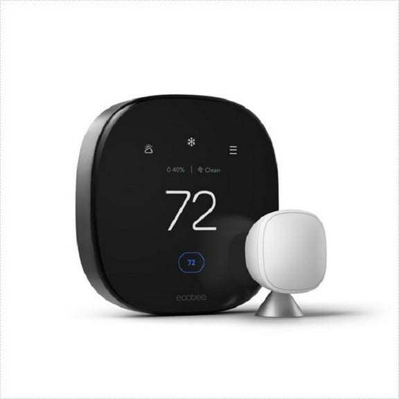 Open Box ecobee EB-STATE6-01 Smart Thermostat Premium with Voice Control and Smart Sensor, Black