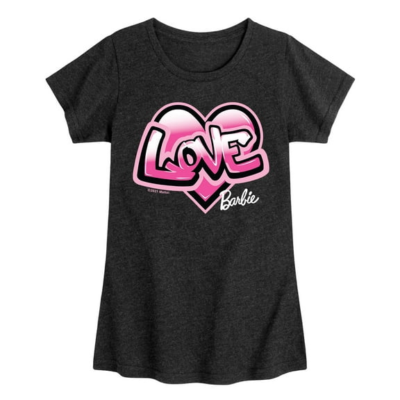 Barbie - Graffiti Love - Toddler And Youth Girls Short Sleeve Graphic T-Shirt