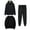 Black, variant on 3 Piece Sweatsuit Sets for Womens Pullover Hoodies & Crewneck Long Sleeve Sweatshirt Jogging Suits Lounge Outfits