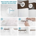 thumbnail image 4 of No Hook Shower Curtain, Japanese Style Shower Curtains for Bathroom with See Through Top Window, Farmhouse Brown Cat House Trees Flowers Waterproof & Washable Bath Curtain Extra Long 72"x84", 4 of 9