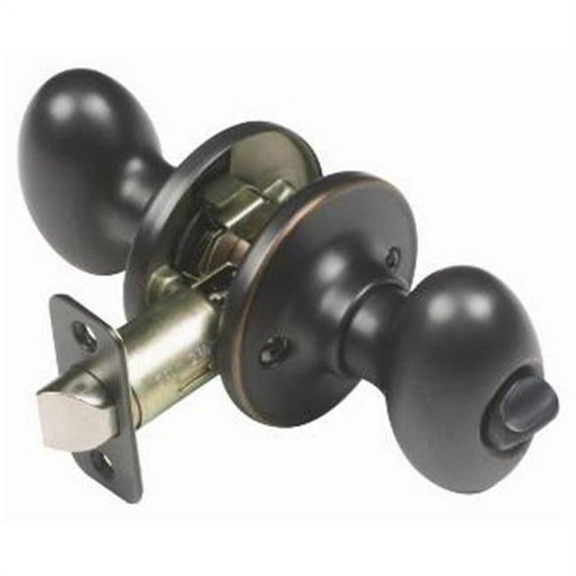Design House 750588 Egg 2-Way Latch Privacy Door Knob, Adjustable Backset