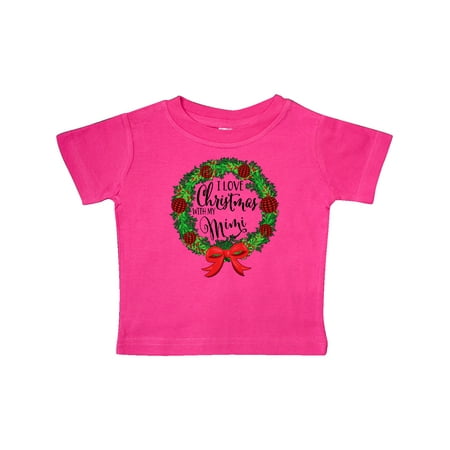 

Inktastic I Love Christmas with My Mimi Wreath Gift Baby Boy or Baby Girl T-Shirt