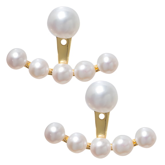 DESIGNICE Pearl Earrings for Women,Gold-Plated Copper Womens Earrings,Stylish Simple Earrings for Women Trendy,Hypoallergenic Earrings for Daily Commutes,1Pairs