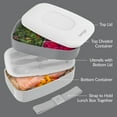 thumbnail image 4 of MHSIOAP-Bentgo Classic - Adult Bento Box, Stackable 3-Compartment Lunch Box with Removable Utensil Set and Sealing Strap, BPA-Free, Food Container Ideal for Meal Prep, Work, and On the Go (Gray), 4 of 4