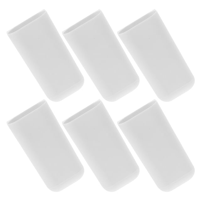Minkissy 6Pcs Office Pen Organizer White Desktop Storage Adhesive PP Plastic Desk Holder
