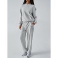 thumbnail image 2 of Anbech Womens 2 Piece Outfits Hoodie Drawstring Sweatpants with Pockets Casual Trendy Sets, 2 of 8
