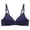 Blue, variant on Women's Front Side Buckle Lace Edge Without Steel Ring Movement Seamless Gathering Adjustment Yoga Sleep Large Bra Bra Strapless for Women, Size 42