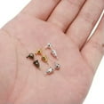 thumbnail image 5 of U8MO 50pcs Metal Ball Earring Post & Ear Safety Back Stopper Findings Set 3~5mm DIY-Light Gold-4mm, 5 of 6