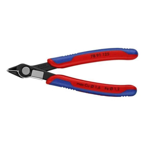 Knipex 5" Electronic Super Knips Additionally Hardened w/ Small Bevel and Lead Catcher - MultiGrip