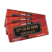 Trader Joe's 72% Cacao Belgian Dark Chocolate Bars (1 Pack of 3)