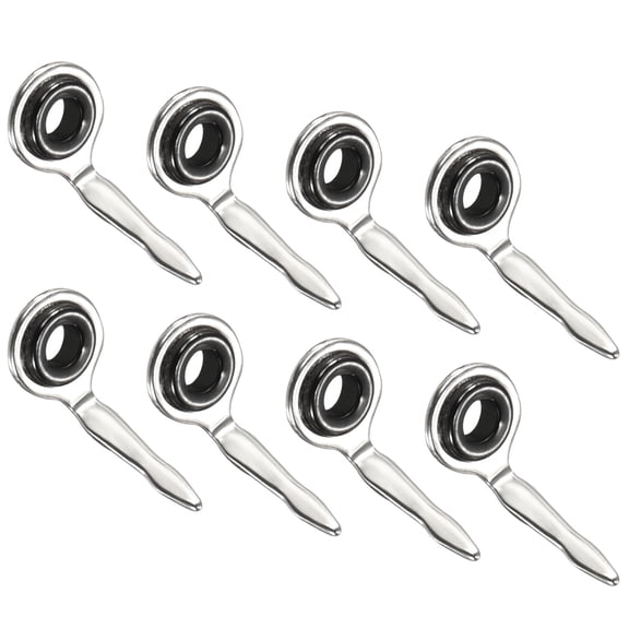 1.5mm Iron Fishing Rod Guide Repair Kit Eyelet Replacement, Silver 8 Pack