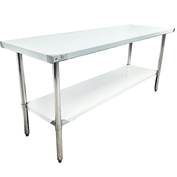 NSF Certified All Stainless Steel Work Table – Multiple Sizes Available 24x72 – Commercial Prep Table with Undershelf, 34''H