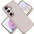 thumbnail image 3 of For Samsung Galaxy A36 / A56 Polished Oil Thick Acrylic Metal Button Hybrid Case Cover - Beige, 3 of 3