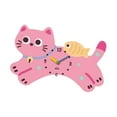 thumbnail image 4 of Reloj de pared de gato, silencioso, para habitación infantil, con números arábigos, para colgar Rosa, 4 of 9