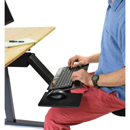 tray desk keyboard standing sliding adjustable ergonomic tilt uncaged ergonomics under walmart swivels negative angle slides platform pad mouse computer