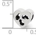 thumbnail image 3 of 925 Sterling Silver Charm For Bracelet Kids Cut Out Heart Bead Kid Line, 3 of 7
