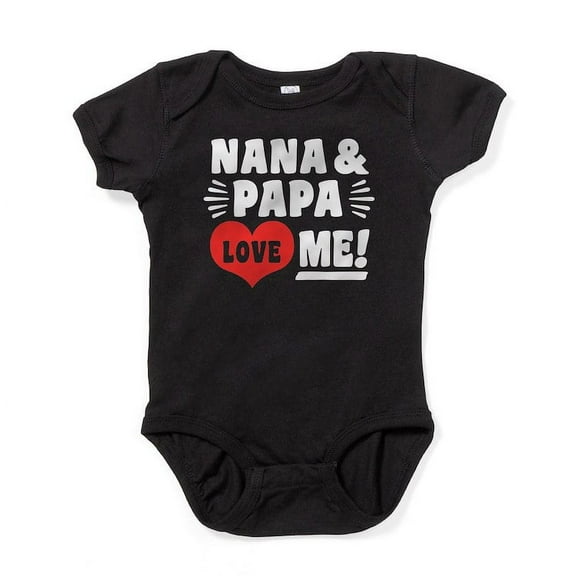 CafePress - Nana And Papa Love Me - Cute Infant Bodysuit Baby Romper - Size Newborn - 24 Months