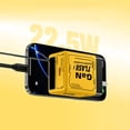 thumbnail image 4 of GaN Charger, GaN Phone Charger, 120W Fast Charger, Fast Module with Type-C Cable, Retractable Wall, 2 in 1 Foldable Plug for Phone and Laptops Power (Yellow,2PC), 4 of 9