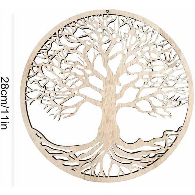 Arbre De Vie Décoration Murale En Bois Suspendu Oeuvre Décoration De La Maison En Bois Arbre De Vie Pendentif Décoration
