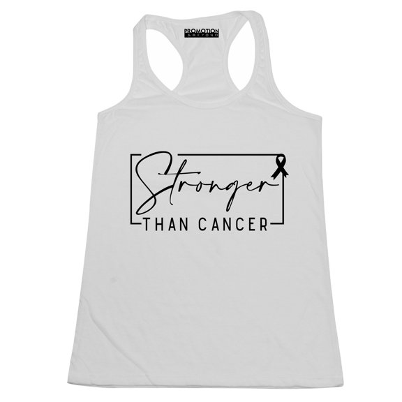 Breast Cancer Support Stronger Than Cancer Pink Ribbon Women's Tank Top, 2XL, White
