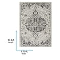 thumbnail image 3 of Livabliss Area Rugs for Living Room, 9x12 Harput Traditional White Rug, Bedroom Dining Room Home Decor Stain Resistant Carpet (8'10" x 12'6"), 3 of 9