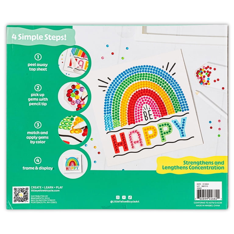 Little Yellow Bicycle: Rainbow & Blooms Gem Art Kit - 1100+ pc Set