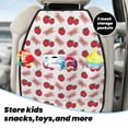 thumbnail image 5 of Kdxio Strawberry Print 2 Pack Car Kick Mat Seat Cover Back Protector Mat with Pockets for Organizer Backseat Protector and Storage Anti Kick Pad for Vehicles, 5 of 9
