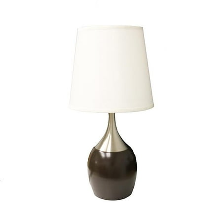 ORE International 24" Touch Table Lamp, Espresso and Silver