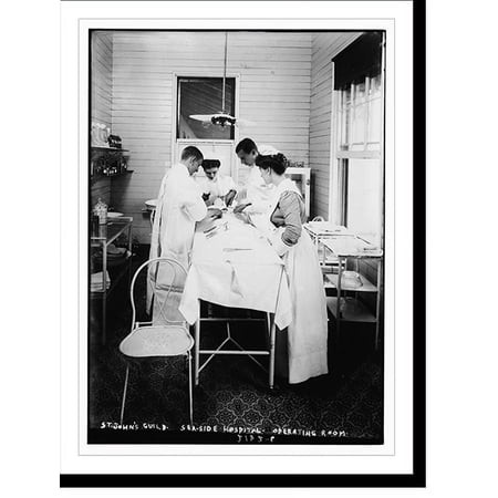 Historic Print, St. John's Guild. Seaside hospital. Operating room, 16" x 20"