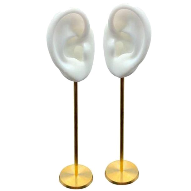 Durable Earring Display Rack, Ear Model Stud Holder Earring Holder Round Base Silicone Jewelry Organizer for Wedding Girls Women Party Decor Hugo Soporte para pendientes