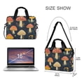 thumbnail image 3 of FORMRS 16" Laptop Bag Carrying Sleeve Case with Handle Travel Shoulder Briefcase, Black Mushroom Pattern, 3 of 8