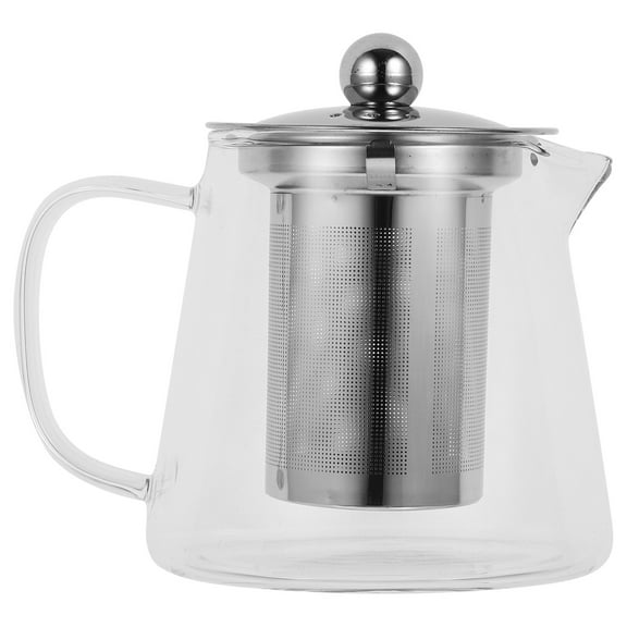 Glass Teapot Clear Water Pitcher Kettle Portable Stove Heat Resistant Coffee Handheld