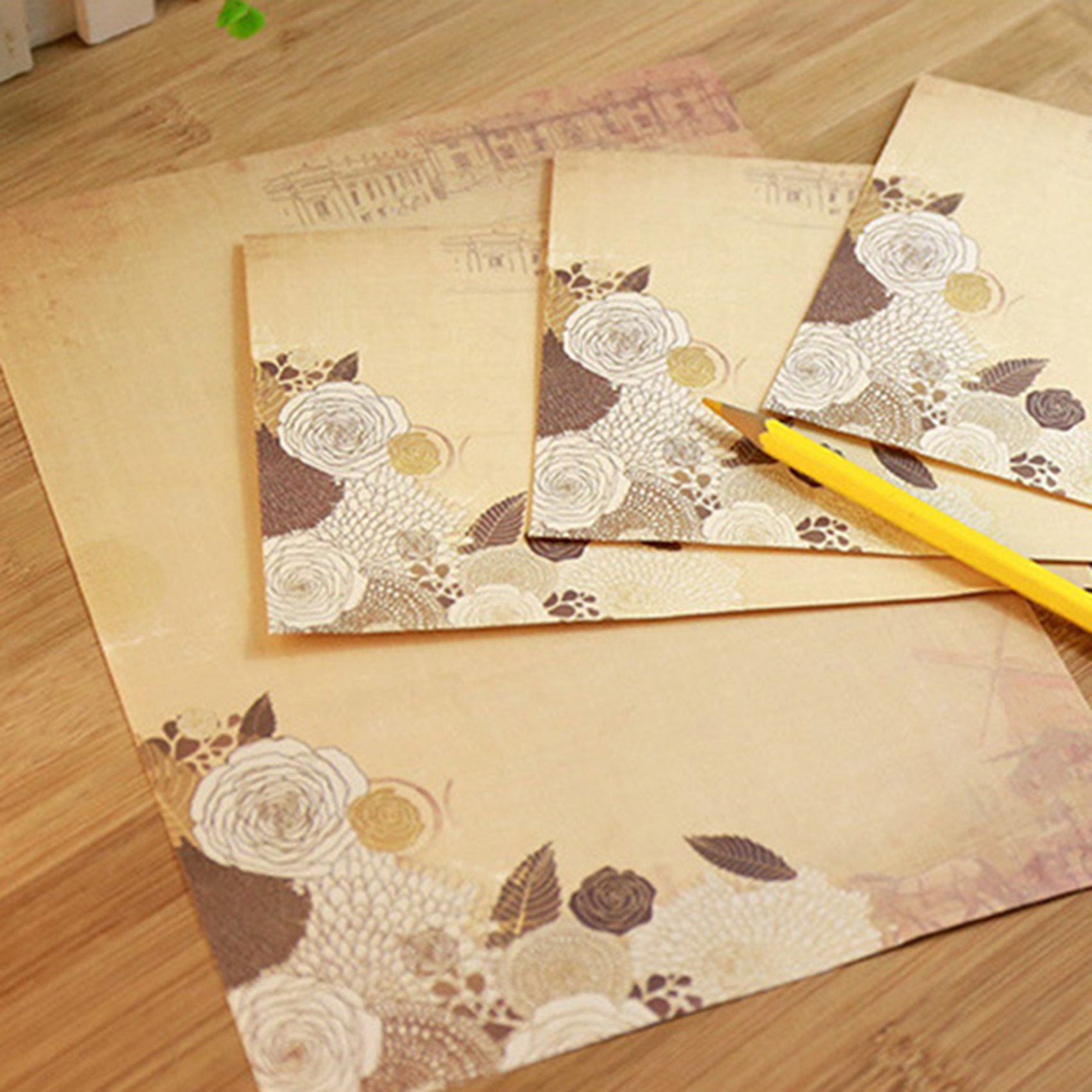 80 Sheet Vintage Stationery Sets with Envelopes for Writing Letters