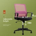 thumbnail image 6 of BestOffice Ergonomic Office Chair, Lumbar Support, Adjustable Height with Armrests for Adults(Pink), 6 of 7