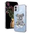 thumbnail image 2 of FIEWESEY Compatible iPhone 12 Phone Case, Cool Bear Shockproof Fashion Full Protection Soft TPU Scratch Slim Case for iPhone 12 6.1 inch (Silver), 2 of 6