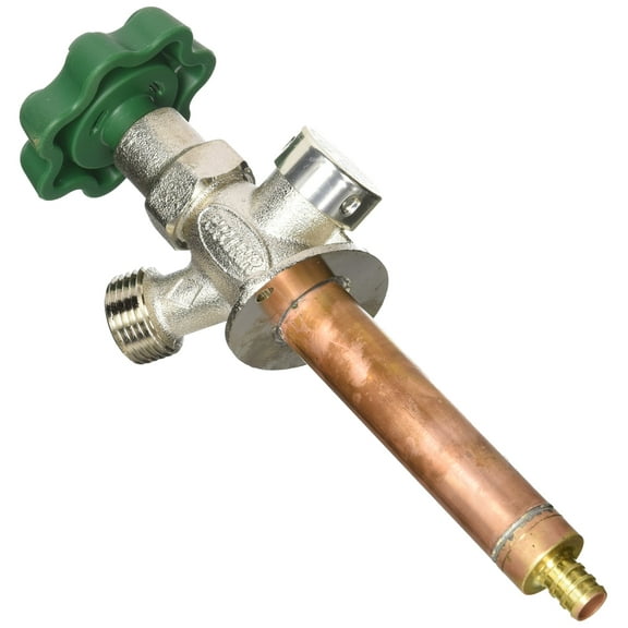 PRIER PRODUCTS P-164X04 Anti-Siphon Quarter Turn Wall Hydrant with 1/2" PEX Inlet, 4"