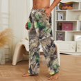 thumbnail image 5 of GrmtClth Mens Flannel Camouflage Sweatpants Baggy Straight Leg Elastic Waist All Season Y2K Streetwear Casual Long Pants Brown M, 5 of 6