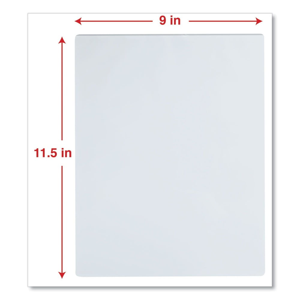 Universal UNV84624 9 in. x 11.5 in. 5 mil Laminating Pouches - Gloss Clear (100/Pack)